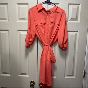 Calvin Klein Coral Shirt Dress